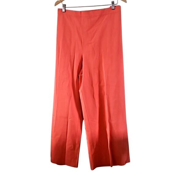 NWT Isaac Mizrahi  Women’s Hot Coral Stretch Crop Pants Tall Size 28 Side Slit - Picture 5 of 7